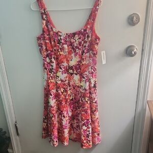 Dress Barn Pink and Orange Floral Dress